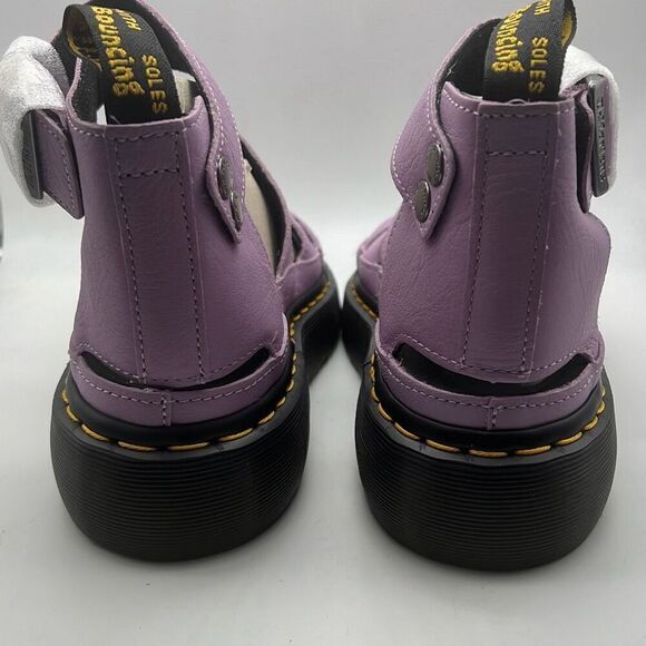 Dr Martens Leather Clarissa II Quad Chunky platform Sandal Lilac Pisa Women 7 - Picture 10 of 11
